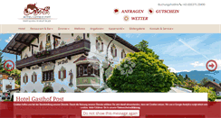 Desktop Screenshot of hotelgasthofpost.at